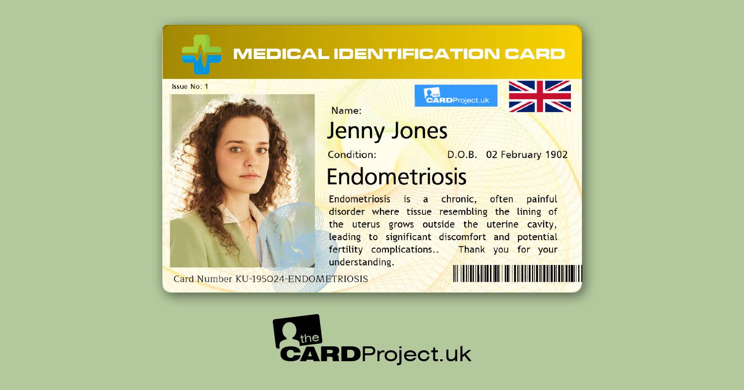 Endometriosis Premium Medical Photo ID Card  (FRONT)